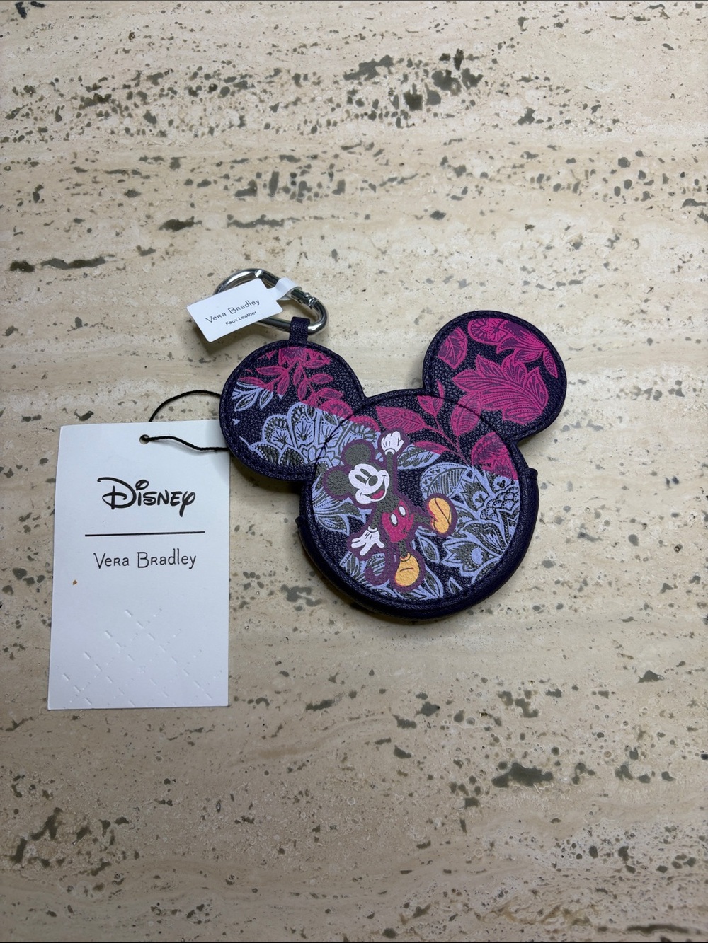 Vera Bradley Mickey Mouse Ears Bag Charm. Mickey & Minnie’s Flirty Floral Tone